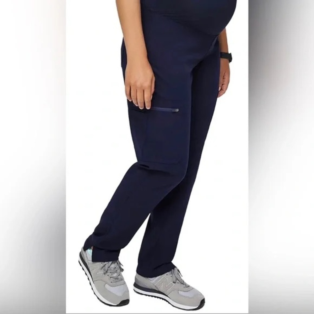 Figs Xxs Womens Yola Maternity Navy High-Waisted Scrub Bottoms